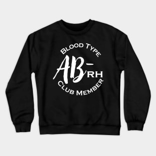 Blood type AB minus club member - Dark Crewneck Sweatshirt